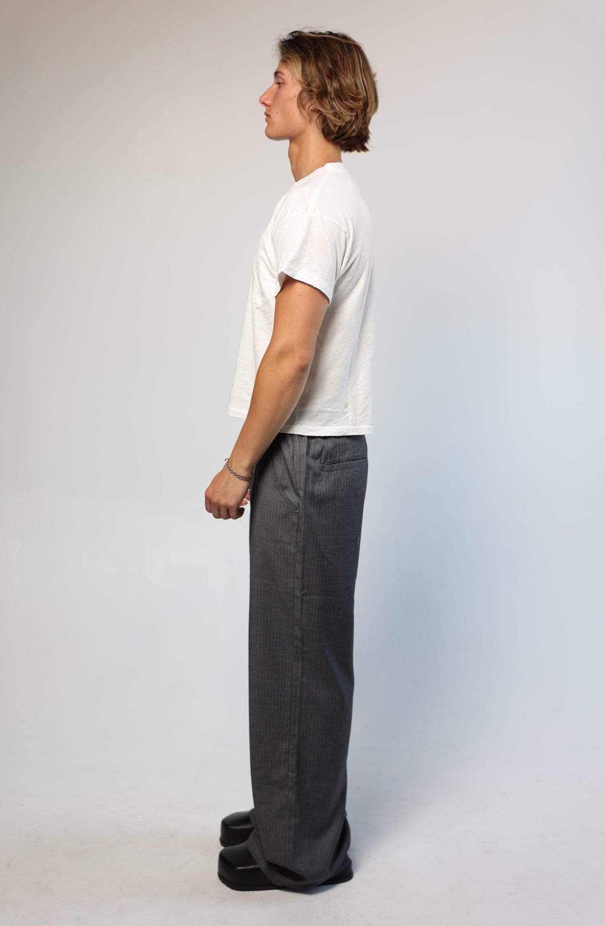 "PLEATED' Pinstripe Trouser