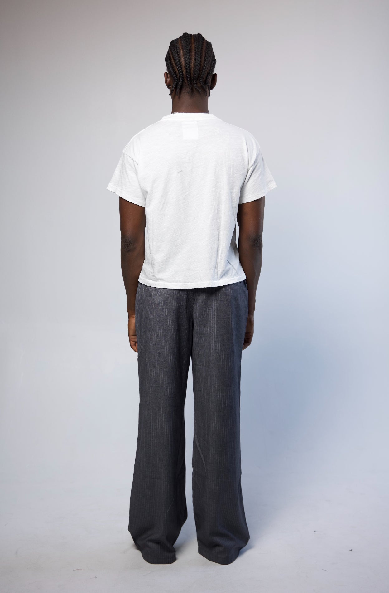 "PLEATED' Pinstripe Trouser