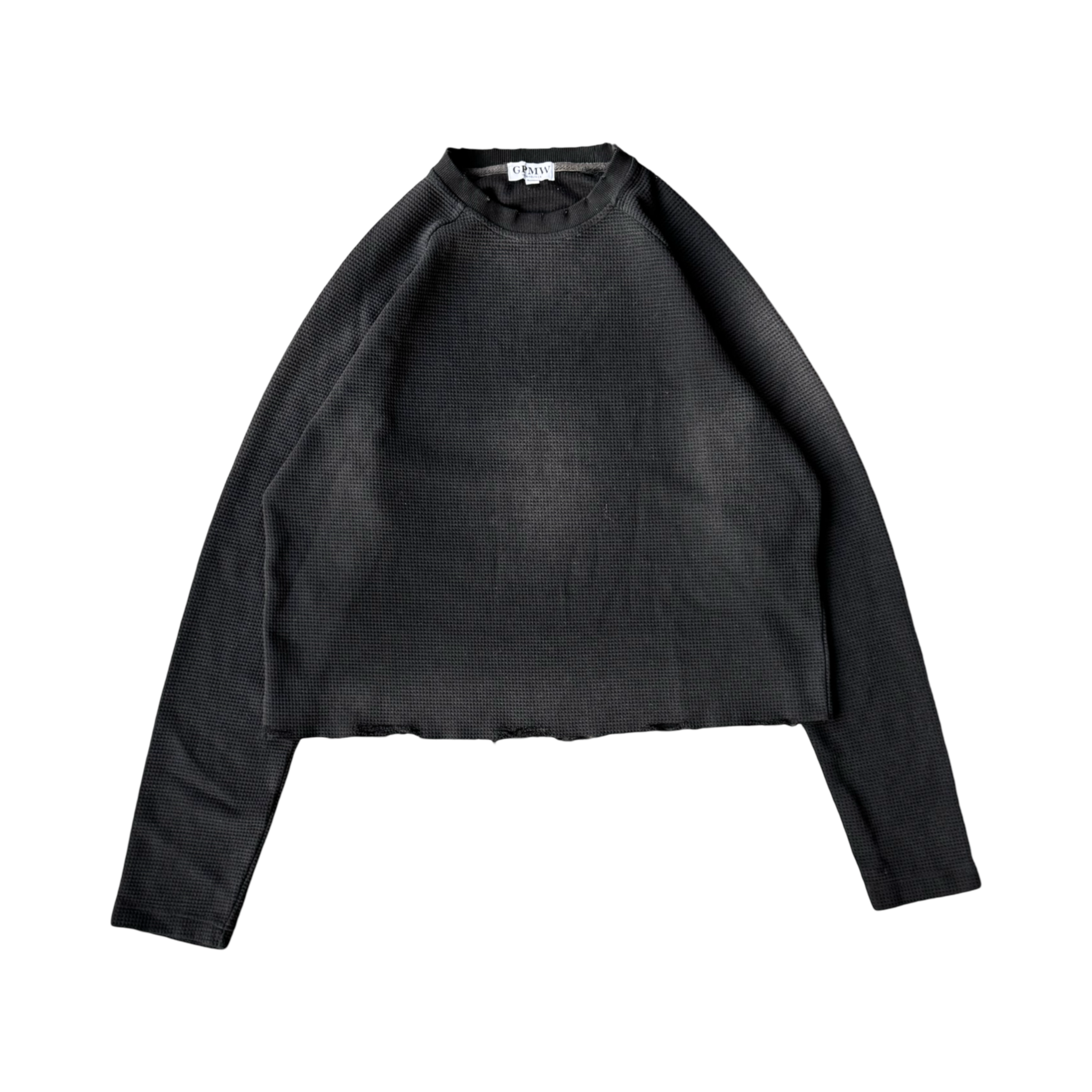 Raglan Waffle Knit Thermal - Onyx (washed)