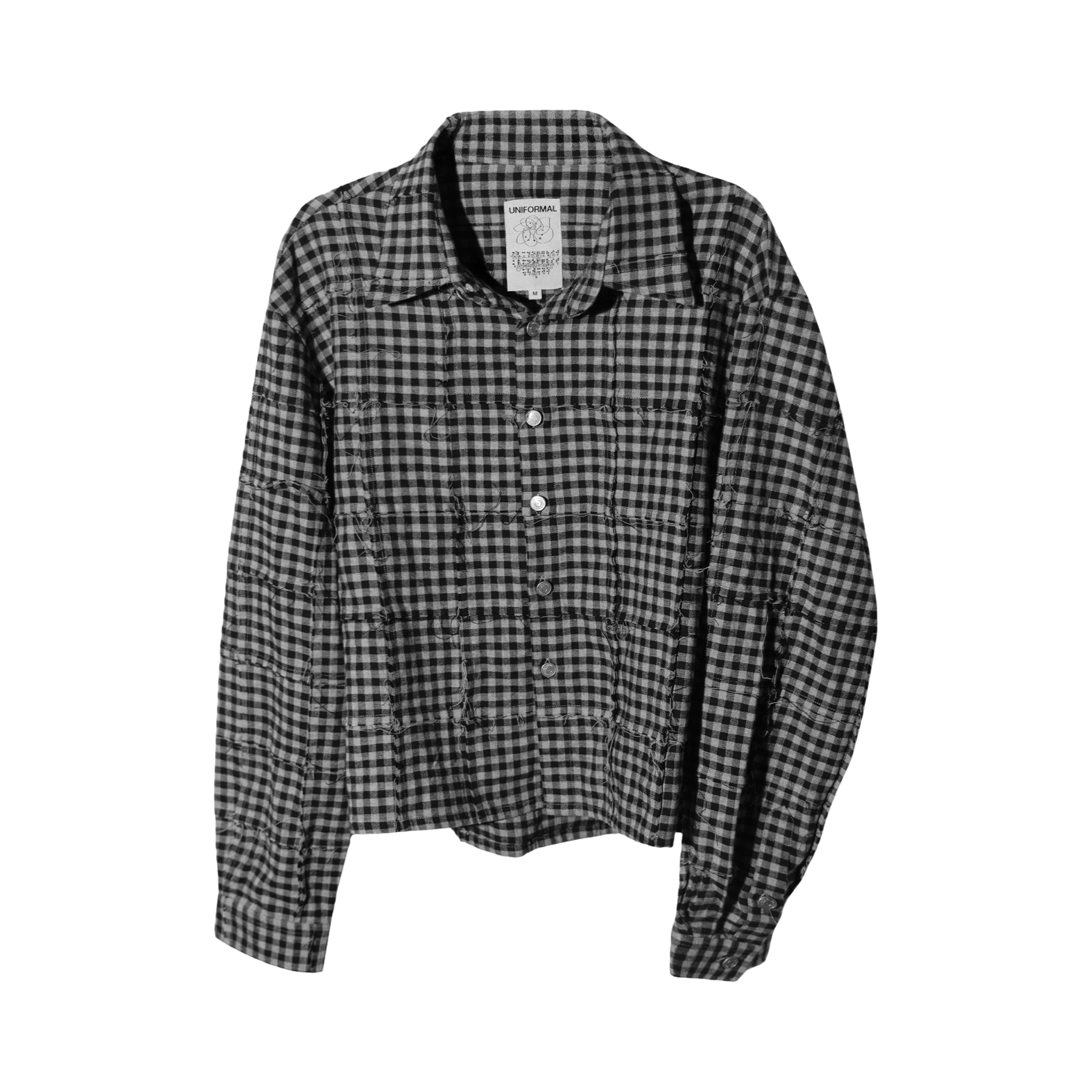 "FRAY" Patchwork Flannel (Black)