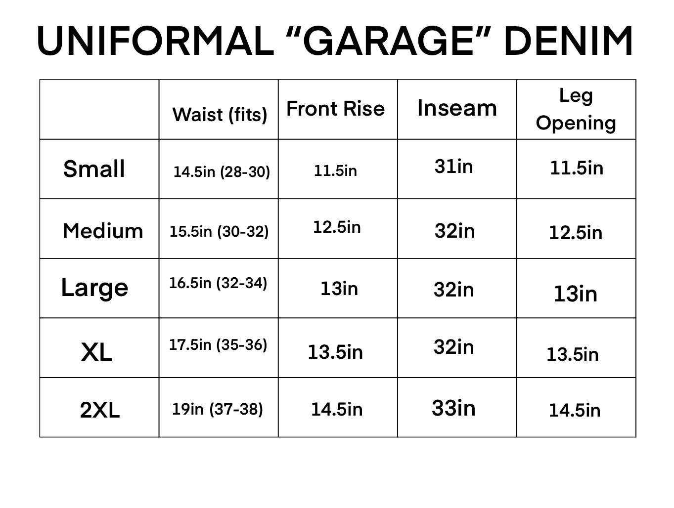 "GARAGE" Jet Black Denim