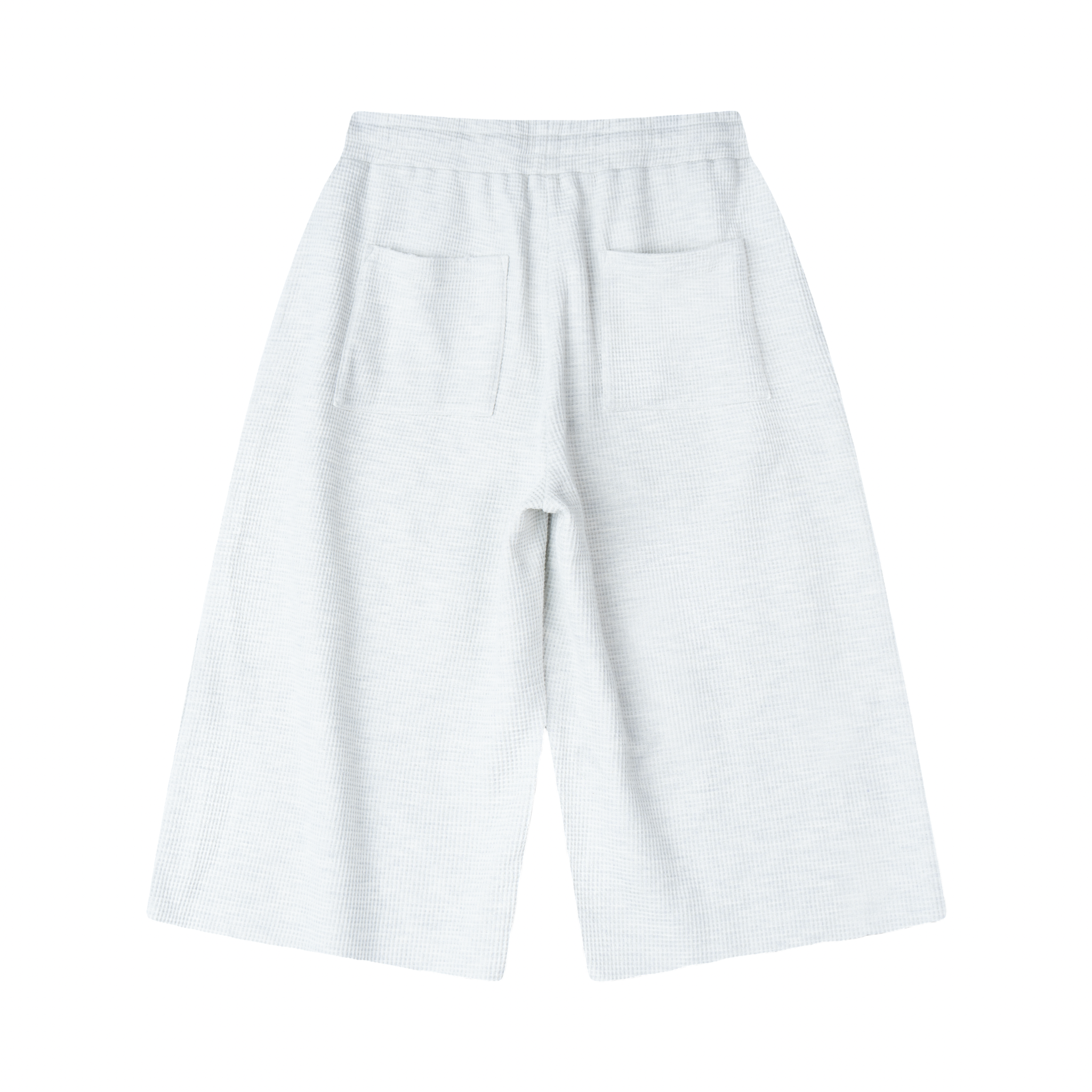 Baggy Waffle Knit Capris - Light Heather