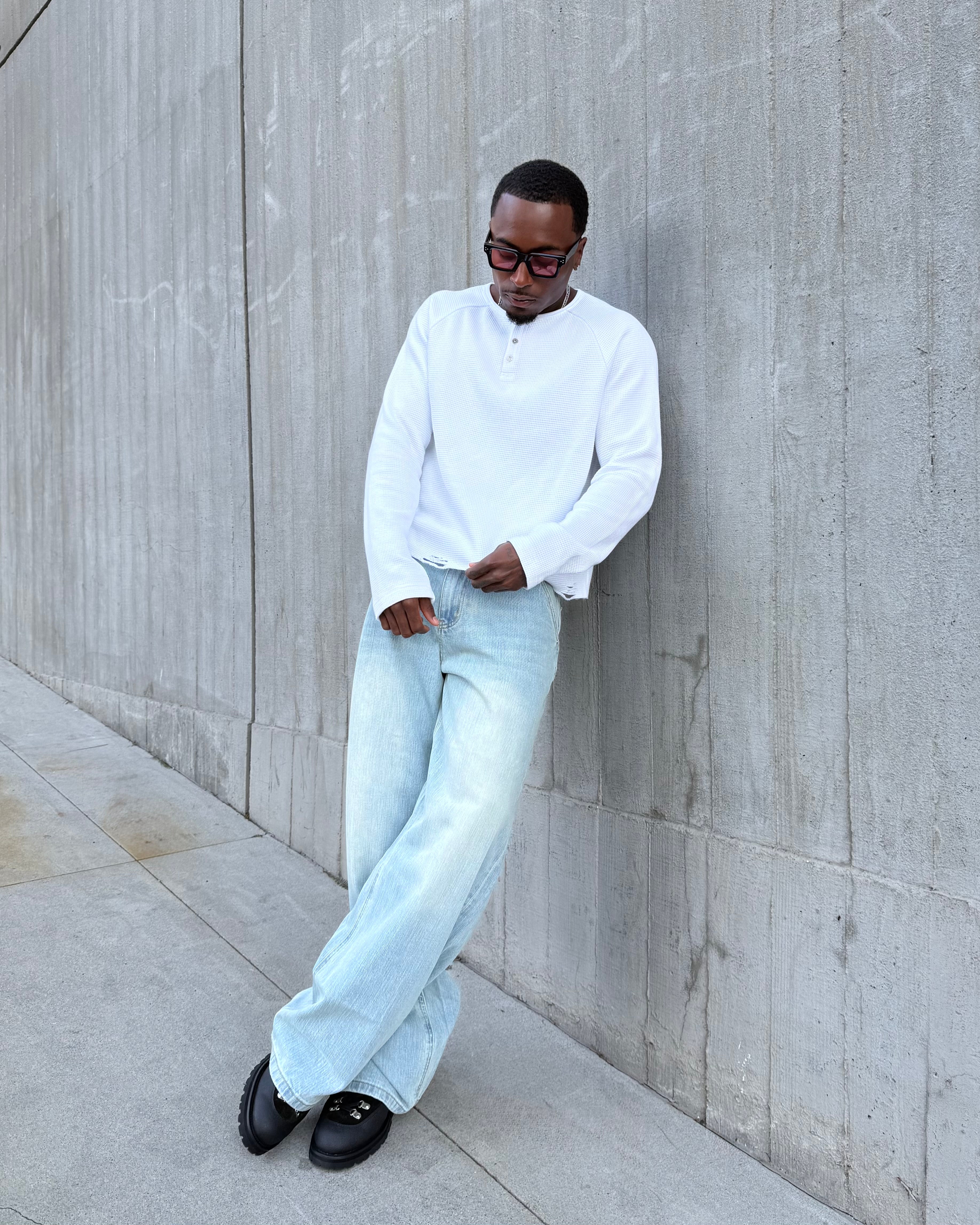 V2 Henley Thermal — White