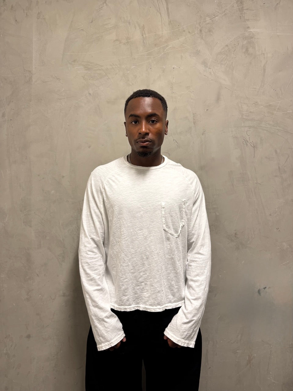 Shadow Pocket Tee - Pearl